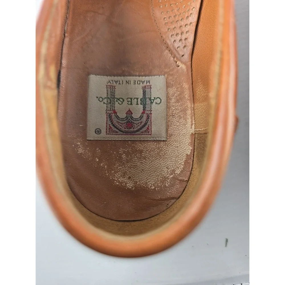 Cable & Co Tassel Brown Loafers Men's SZ 9 Made in Italy‎ Leather Fringe Preppy